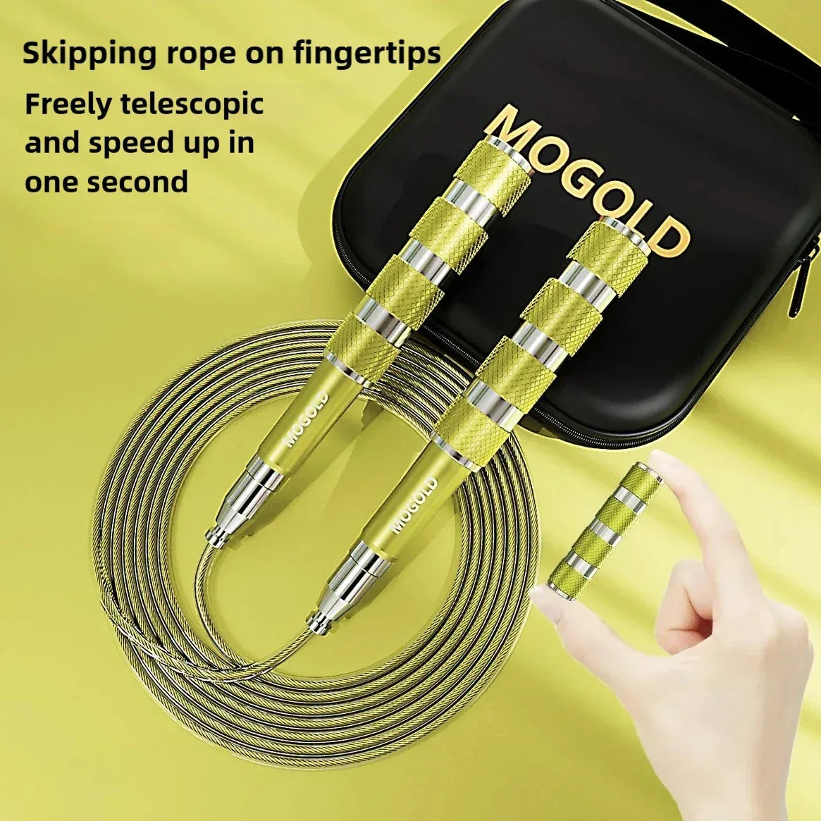 Adjustable Telescopic Jump Rope, Portable Sports Fitness Equipment, Aerobic Exercise At Home, Aluminum Alloy Handle, Cossfit - Urbizia