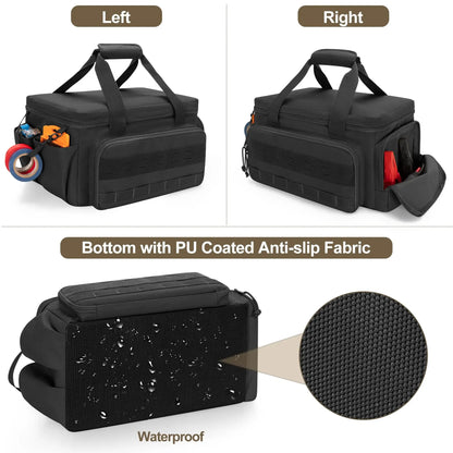 14" Heavy Duty Tactical Tool Bag Non-slip Base Multipurpose Organizer for Handymen Carpenters Durable Portable Tool Storage