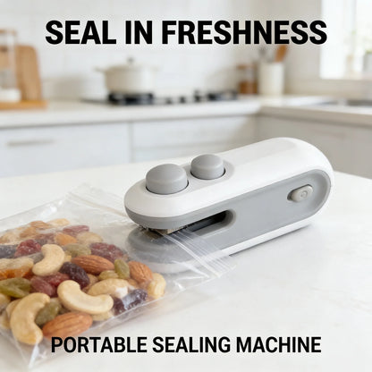Rechargeable 2-in-1 Mini Heat Sealer With Cutter Portable Bag Sealer For Food Snacks Kitchen Storage