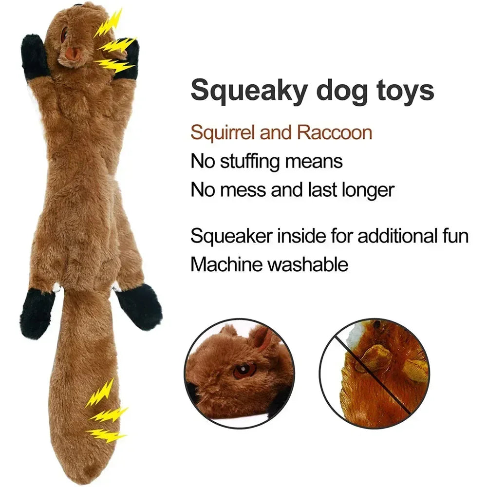 New 45cm Simulated Animal Holster No Stuffing with Squeakers Dog Chew Toy Durable Plush Crinkle Pet Squeak Toys Pet Supplies - Urbizia