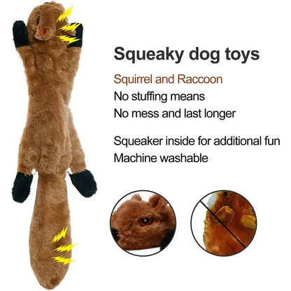 New 45cm Simulated Animal Holster No Stuffing with Squeakers Dog Chew Toy Durable Plush Crinkle Pet Squeak Toys Pet Supplies - Urbizia