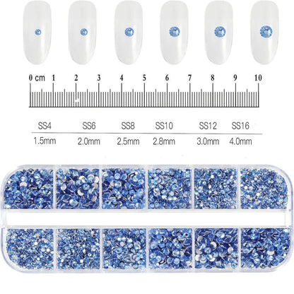 100/50cm Long Luxury Crystal Chain Nail Charms 1.5/2mm Shinying Clear/AB Diamond Nail Art Metal Steel French Manicure Crystal