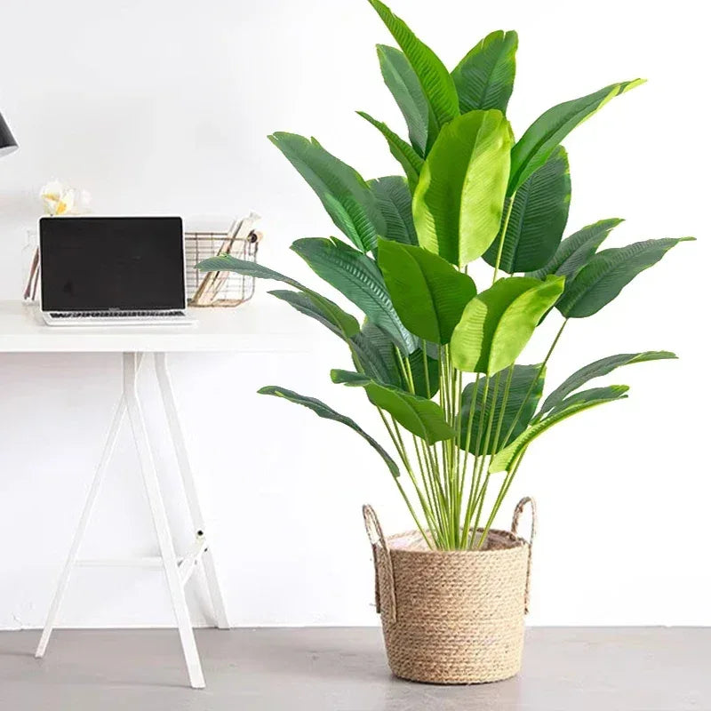 Artificial Tropical Palm & Monstera Leaves Decor - Urbizia