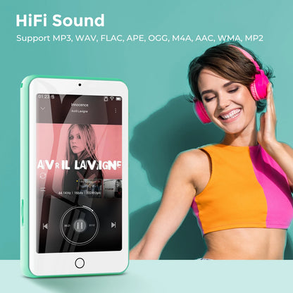 mp3 player bluetooth and wifi, MP3/MP4 music player with video, speakers, FM radio, eBooks, capacity up to 512 GB