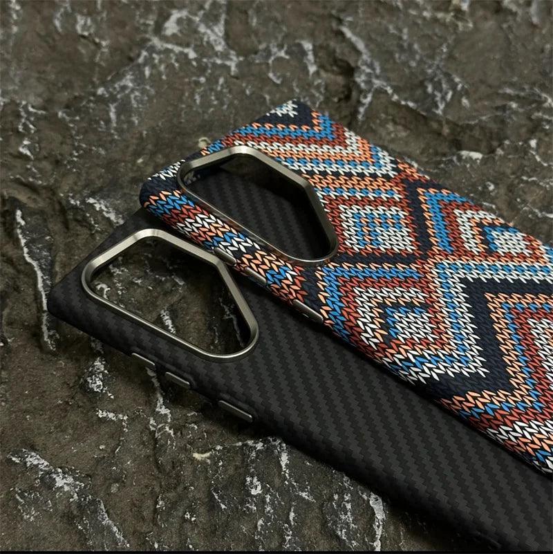 Carbon Fiber MagSafe Case with Alloy Lens Protection for Samsung Galaxy
