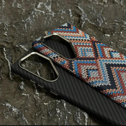 Carbon Fiber MagSafe Case with Alloy Lens Protection for Samsung Galaxy