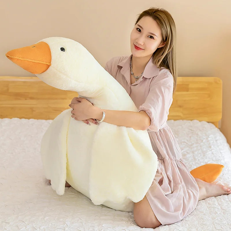 Hot 35/50/90/130CM Funny Goose Plush Stuffed Soft Duck Sleeping Pillow Sofa Cushion Kids Girlfriend Birthday Gift Toy