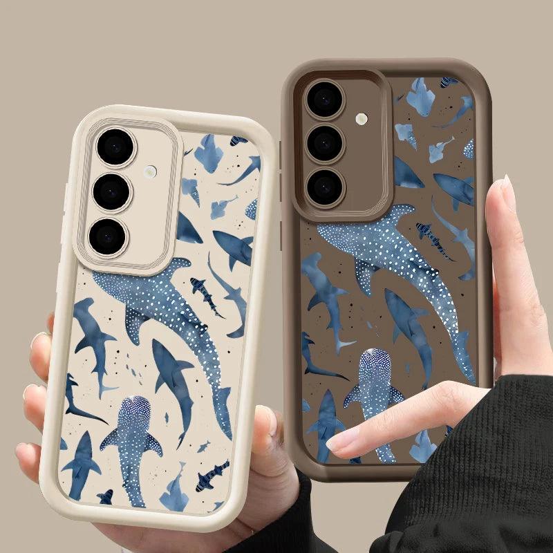 Shark Dolphin Print TPU Case for Samsung Galaxy Series