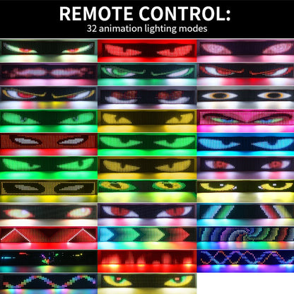 Truck Car Devil Eye LED Pixel Panel Light APP Remote Soft Foldable Lighting Scrolling Flexible For Board Windshield Accessorie