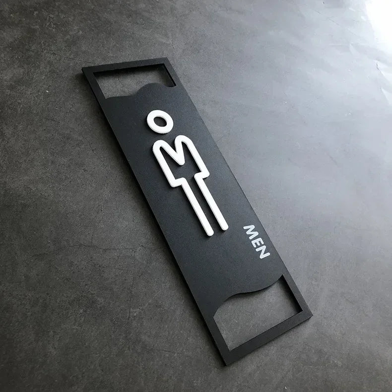 Imitation Wood Bathroom Signage Toilet Signage Address Gym Dressing Room Bathroom Wall Attached Bedroom Bathroom Door Signage - Urbizia