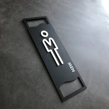 Imitation Wood Bathroom Signage Toilet Signage Address Gym Dressing Room Bathroom Wall Attached Bedroom Bathroom Door Signage - Urbizia