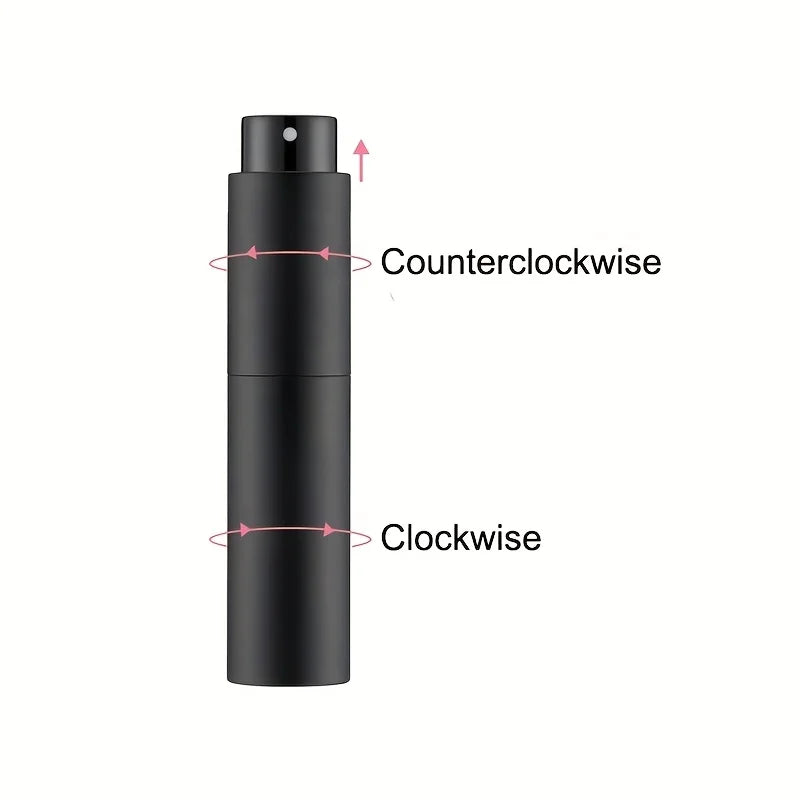 10ml Travel Perfume Sprayer, Refillable Cologne Container, Empty Dispenser Spray Bottle for Mini Sprayer Size (Black)