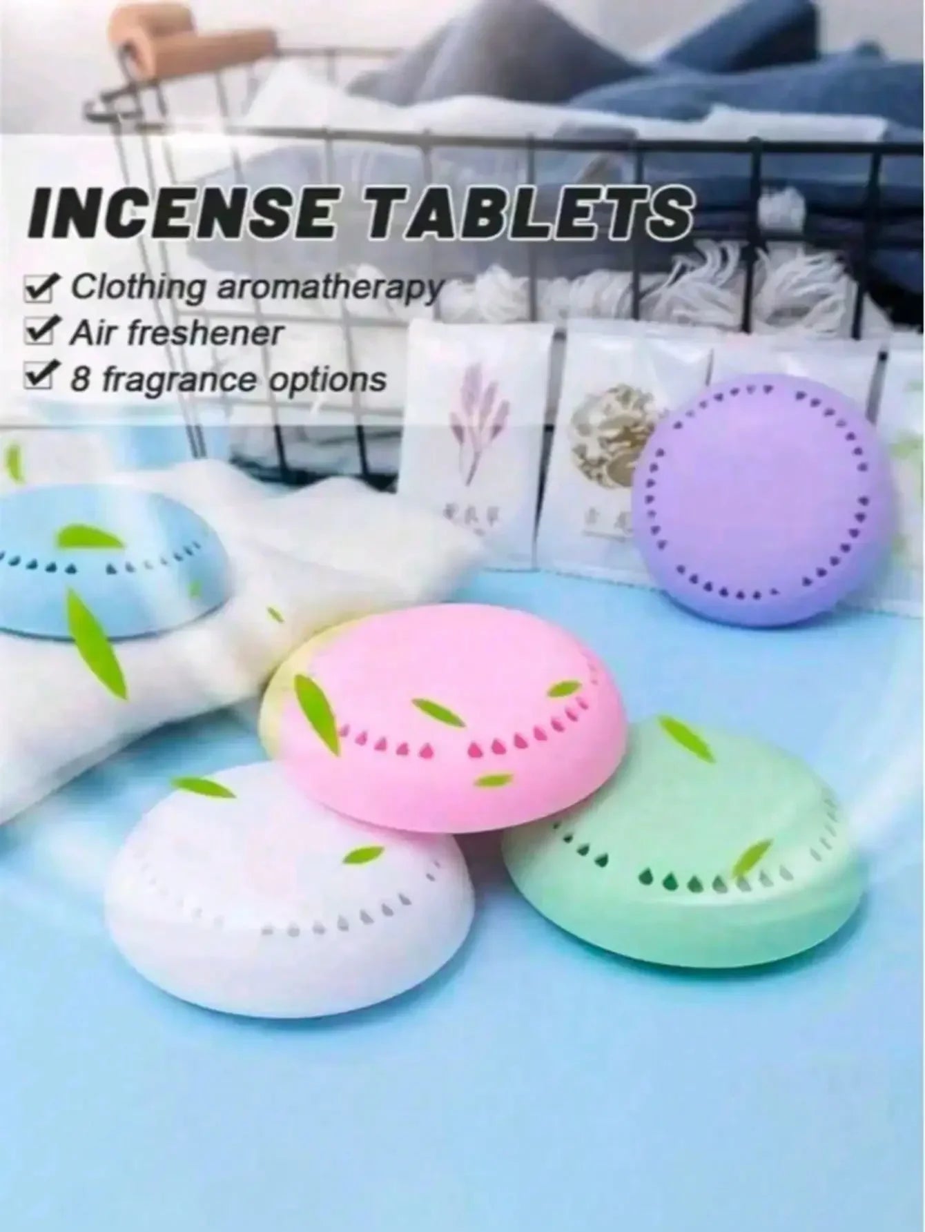 10pcs Long-Lasting Fragrant Air Fresheners, With Included Holders - Solid Color Scented Air Freshener Sheets For Home, Car, Bathroom, Bedroom, Closet And Toilet (Random Color Holders Included)