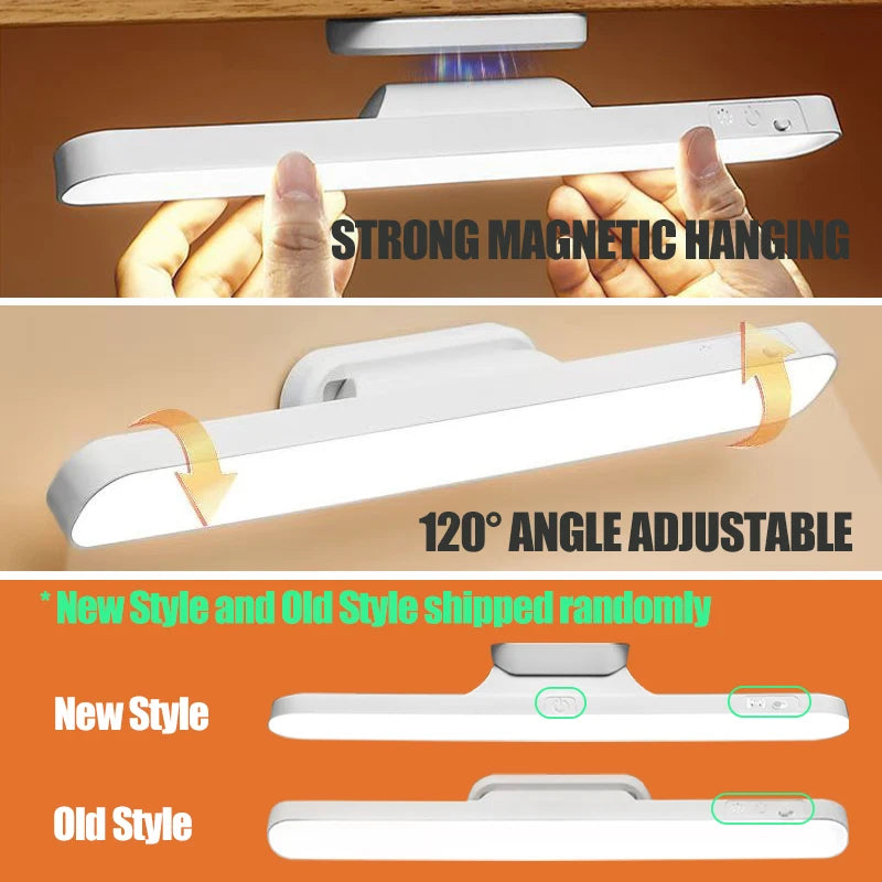 Remote LED Desk Lamp Magnetic Hanging Night Light USB Rechargeable Table Lamp 3 Colors Reading Light For Cabinet Closet Wardrobe