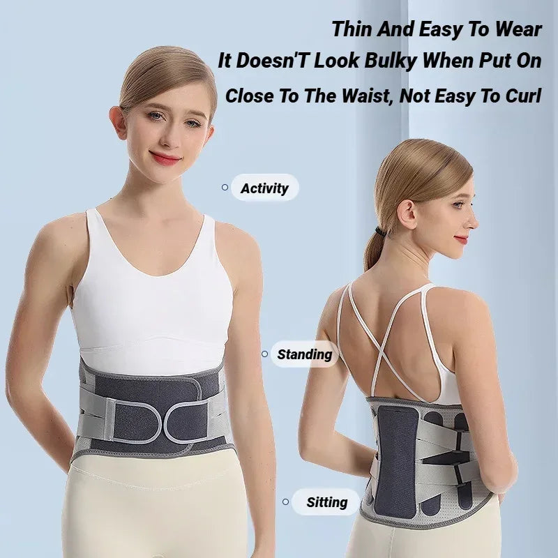 Back Brace Support Belt For Lower Pain Relief Adjustable Men Women Waist Lumbar Sciatica Scoliosis Herniated Disc Corset Posture
