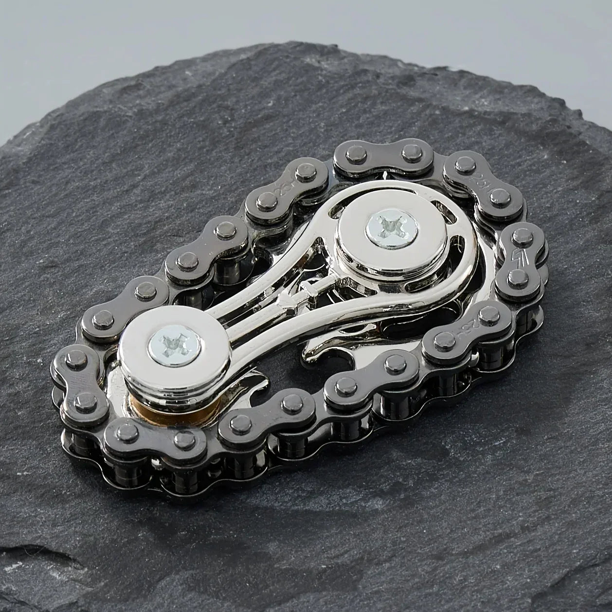 Metal Bike Chain Sprocket Fidget Spinner for Stress Relief