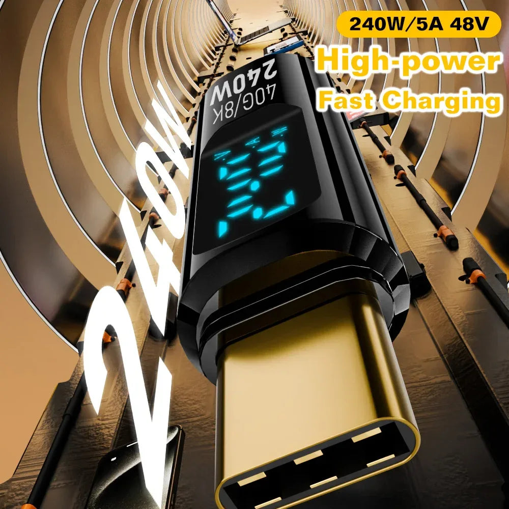 USB4 Type-C 40Gbps Adapter with Digital Display 240W 8K