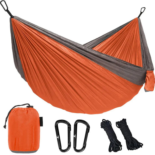 Lightweight Parachute Nylon Camping Hammock Portable Outdoor Sleeping Gear