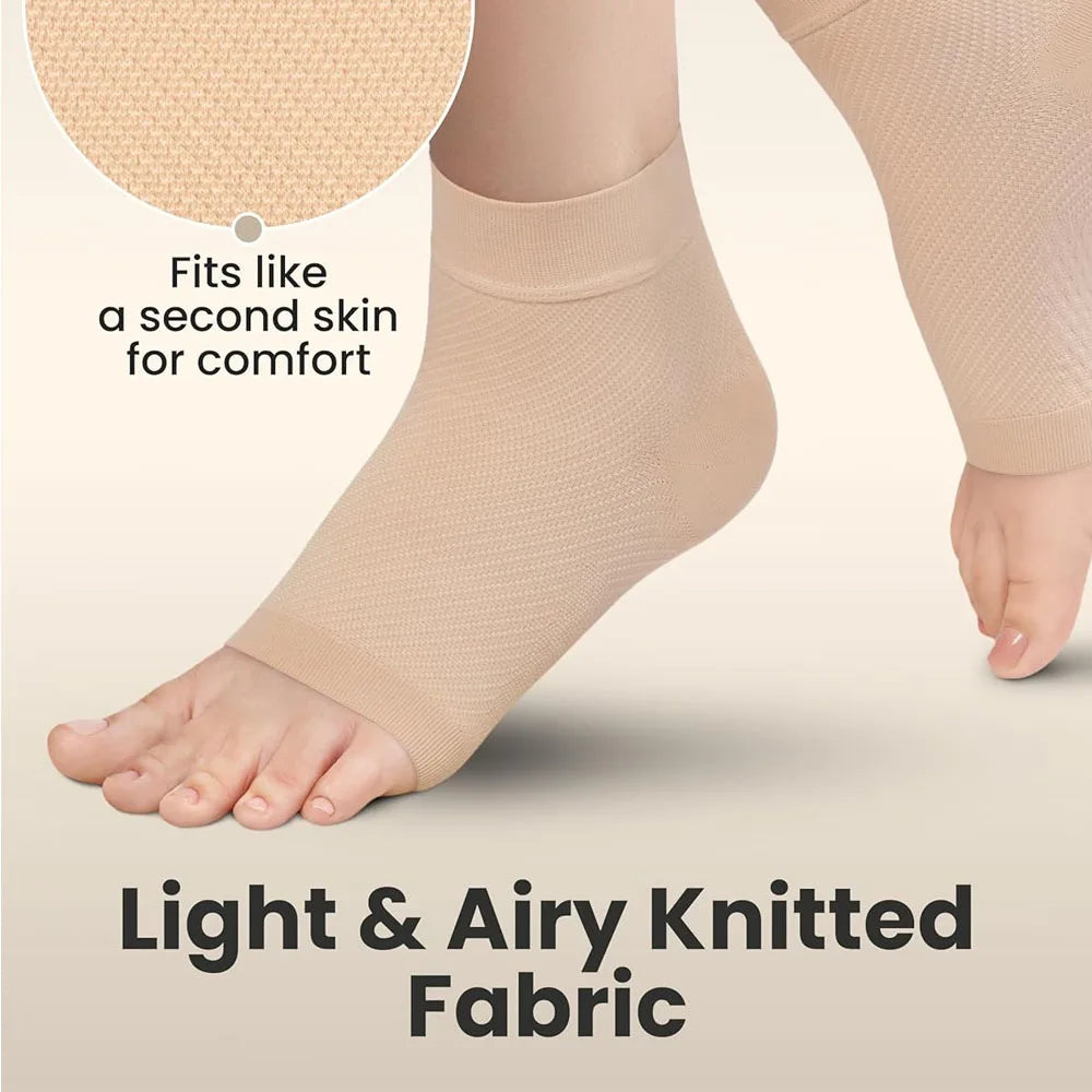 1Pcs Ankle Compression Sleeve,Plantar Fasciitis Braces,Open Toe Compression Socks for Swelling,Sprain,Neuropathy,Foot Arch Sup