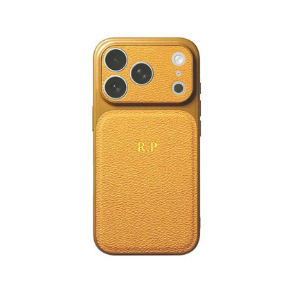 Personalized Initial Letter Leather iPhone Case