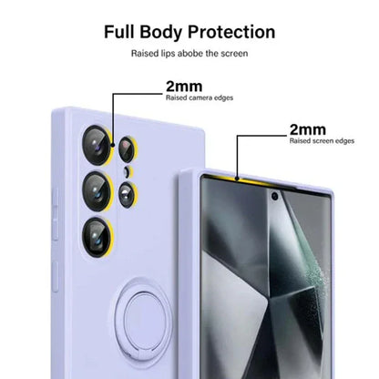 Silicone Ring Holder Kickstand Case for Samsung Galaxy