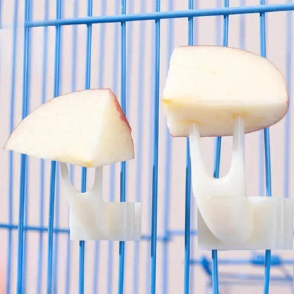 5pcs Durable PP Material Bird Cage Fruit Forks, Parrot Feeding Accessories, Pet Supplies Snack Holder for Birds