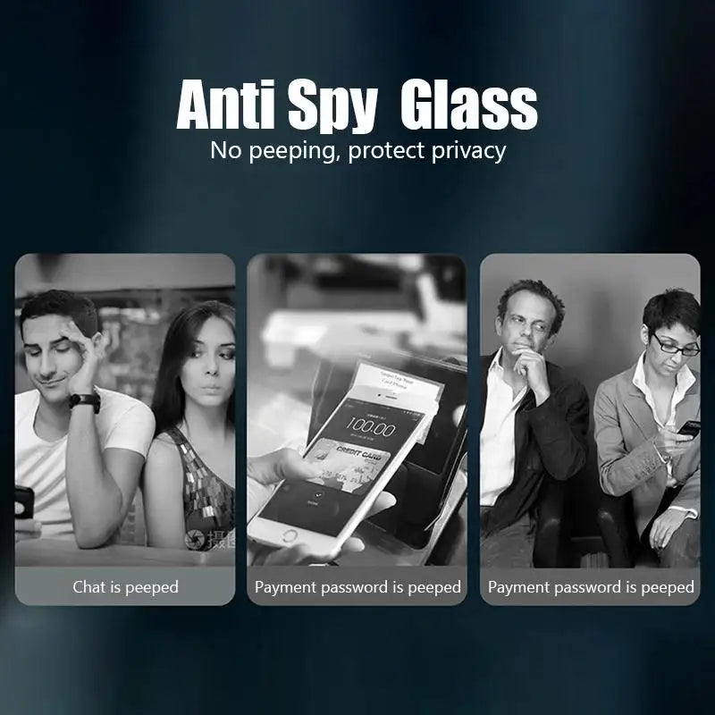 3PCS Anti-Spy Glass for IPhone 17 16 15 14 13 12 11 Pro Max Privacy Screen Protector for IPhone 13Mini 14Plus 14Pro Glass 15 16e