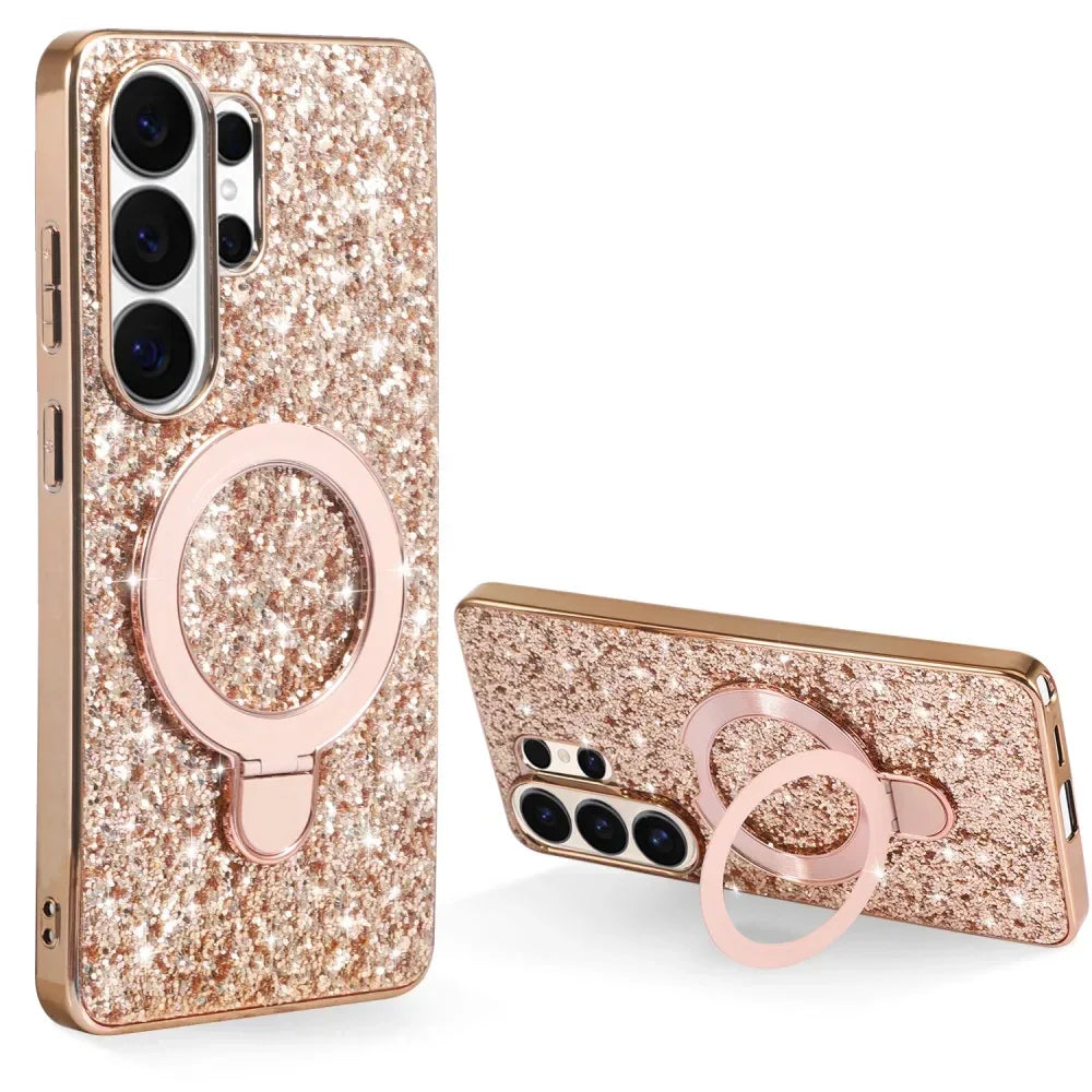 Starry Glitter Folding Stand Case for Samsung Galaxy