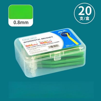 20Count for Cleaning Interdental Brush Cleaners Dental Tooth Flossing Head Oral Hygiene Angle with Portable Case Easy Use