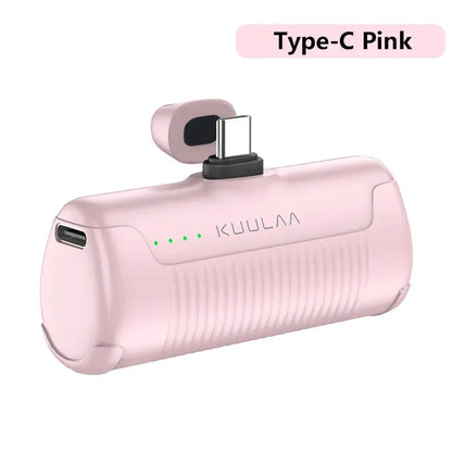 KUULAA Mini Power Bank 4500mAh PowerBank Portable Charger For iPhone 15 14 13 12 Pro Max Externe Batterie For Samsung/Xiaomi