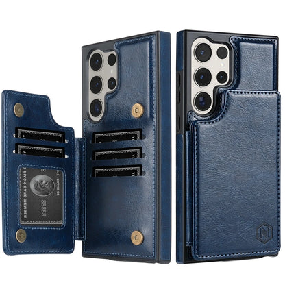 Wallet Magnetic Double Buckle RFID Blocking Card Slot Leather Case For Samsung Galaxy S26 Ultra S26 Plus Cover Bag Galaxy S26