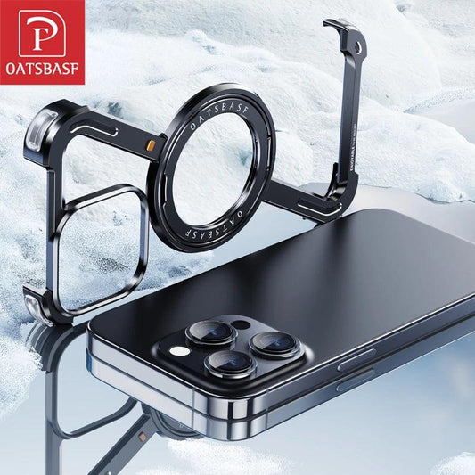 Z Shape Metal Shockproof Case with Ring for iPhone 16 Pro Max