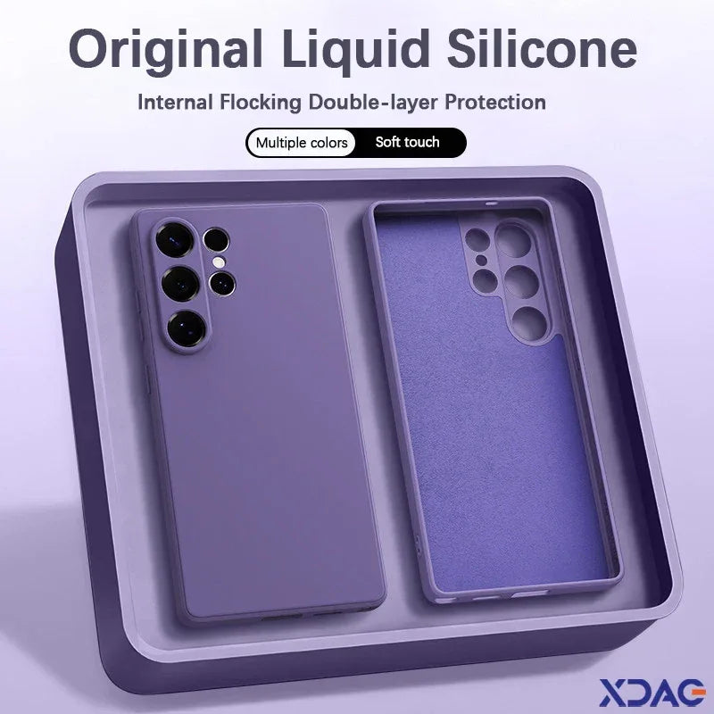 Liquid Silicone Square Shockproof Case for Samsung Galaxy