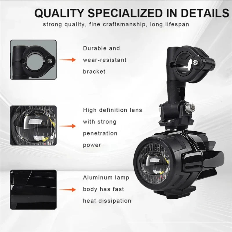 For R1250GS ADV Motorcycle LED Fog Lights F800GS R 1250 GS LC Auxiliary Fog Light Assemblie For Yamaha MT07 MT09 E9 Mark