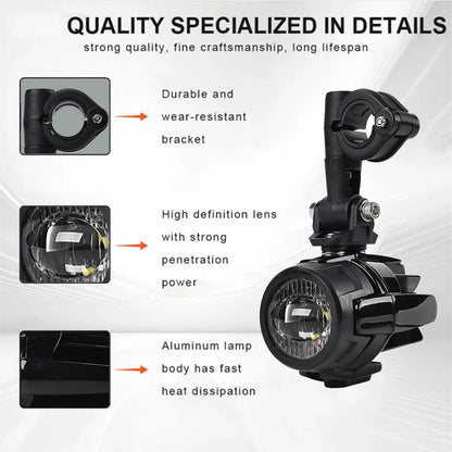 For R1250GS ADV Motorcycle LED Fog Lights F800GS R 1250 GS LC Auxiliary Fog Light Assemblie For Yamaha MT07 MT09 E9 Mark