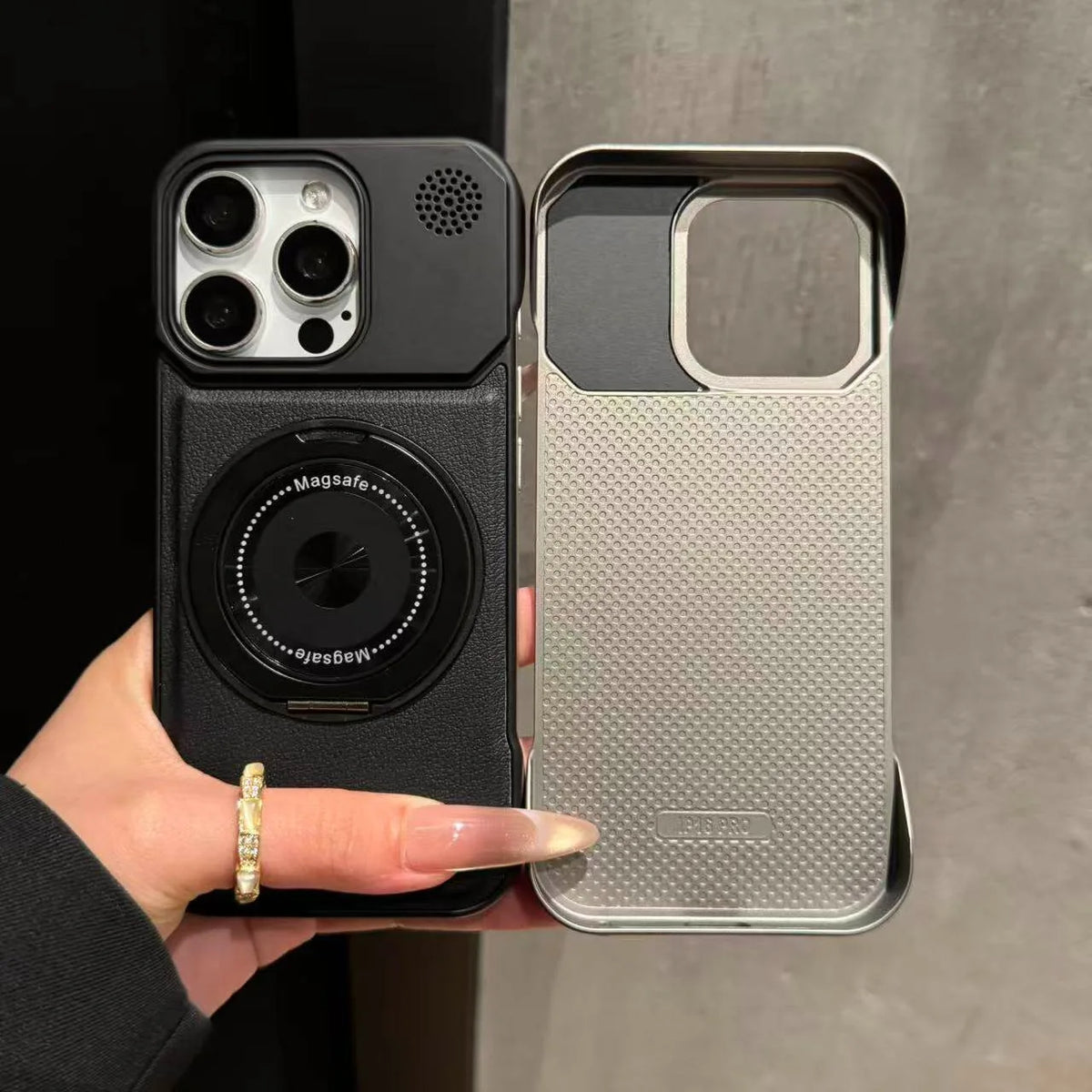 For Magsafe 360 Rotating Bracket Case for iPhone 18 Pro Max 17 16 15 14 13 12 Pro Magnetic Frameless Leather Aromatherapy Cover