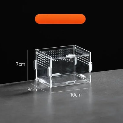 Reptile Habitat Terrarium Breeding Box Acrylic Case Nano Arboreal Tarantula Enclosure Spider Scorpion Bearded Dragon Habitat - Urbizia