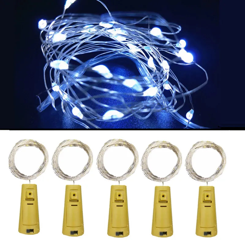 5pcs Wine Bottle Cork Lights