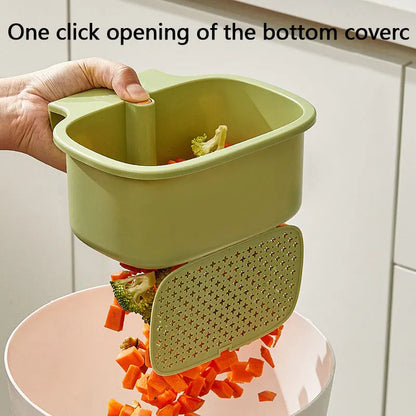 Kitchen Sink Filter Basket – One-Click Press Drain Storage Rack
