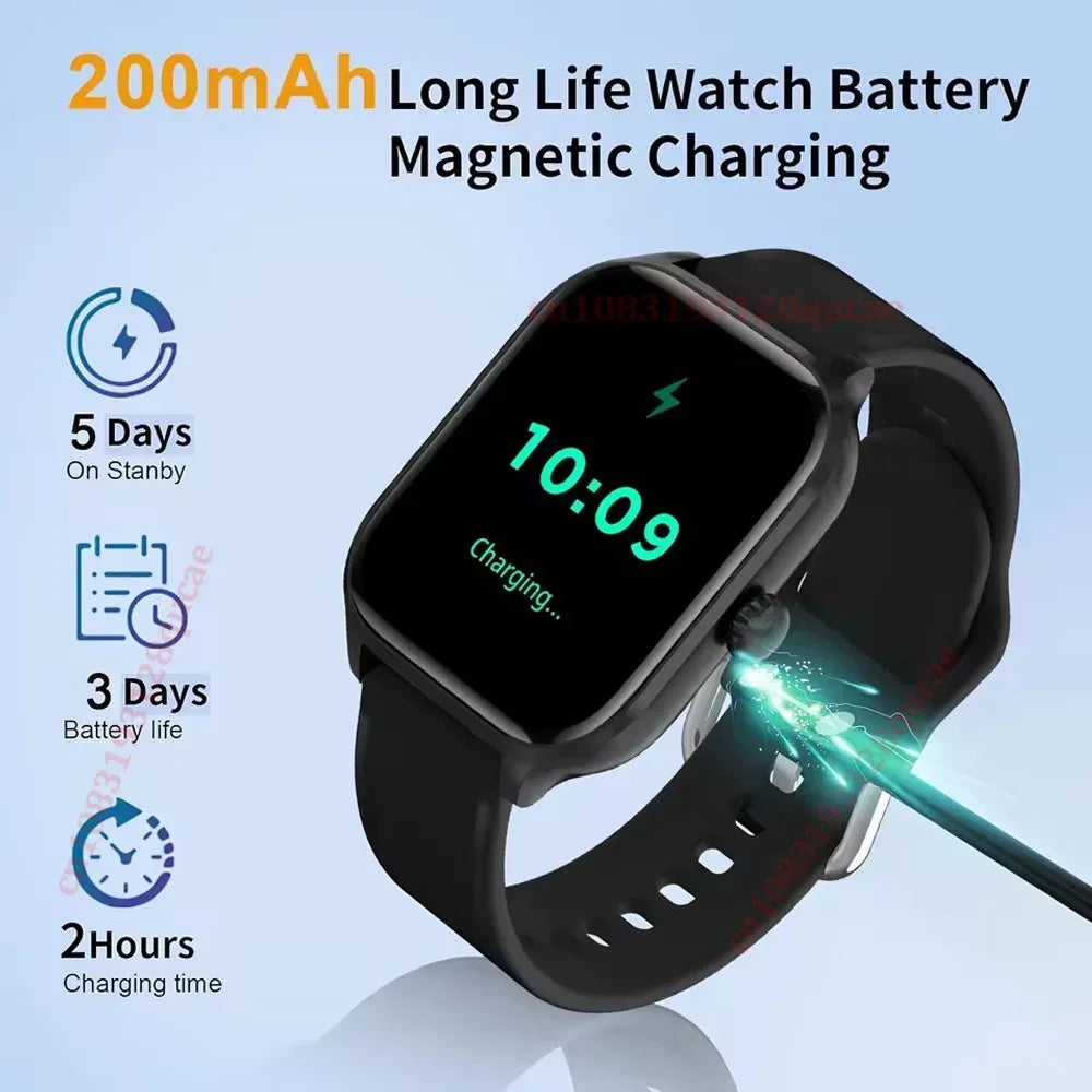 2026 Smart Watch Android IOS Phone 2.01 Inch Color Screen Bluetooth Answer Call Fitness Watches Tracker Smartwatch Women Men New - Urbizia
