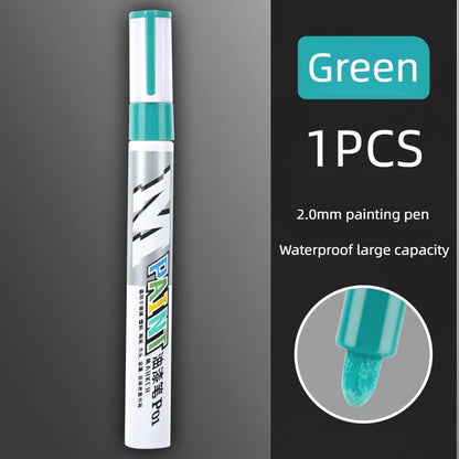 Car paint scratches repair brush pen waterproof water paint marker pen car tire tread care automotive  black white red silver
