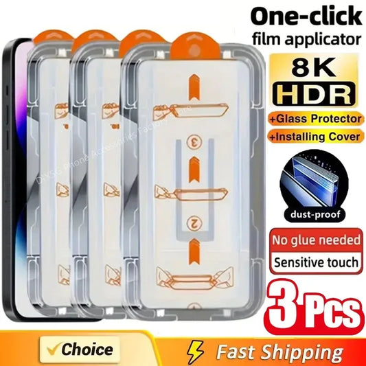 Matte Privacy Tempered Glass Screen Protector iPhone 3-Pack