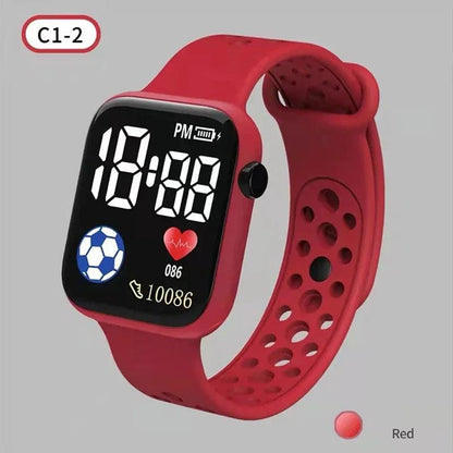 YIKAZE Kids Watches LED Digital Kids Watch Silicone Strap Cartoon Electronic Wristwatch Sports Clock for Boys and Girls Gifts