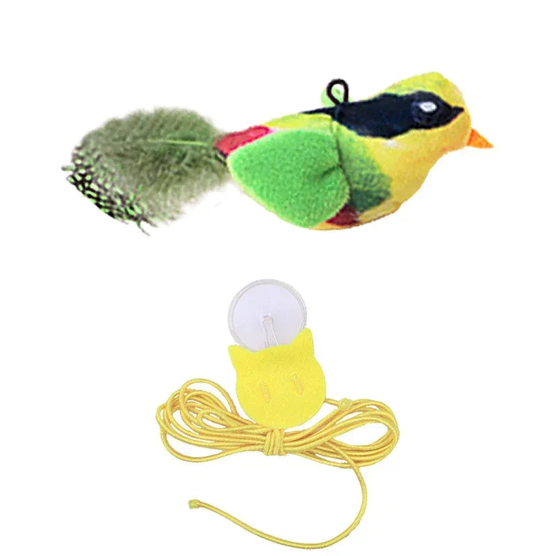 Hot lifelike Bird Vivid Cat Toys Pet Catnip Simulation Molding Cat Teaser with Feather Soft Plush Fabric Toys for Kitten - Urbizia