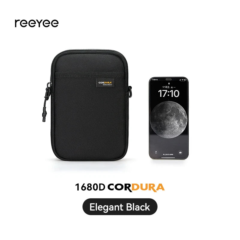 ReeYee Waterproof Crossbody Phone Bag, 1L Compact Lightweight Sling Pack, Durable Cordura Anti-Scuff Shoulder Handbag