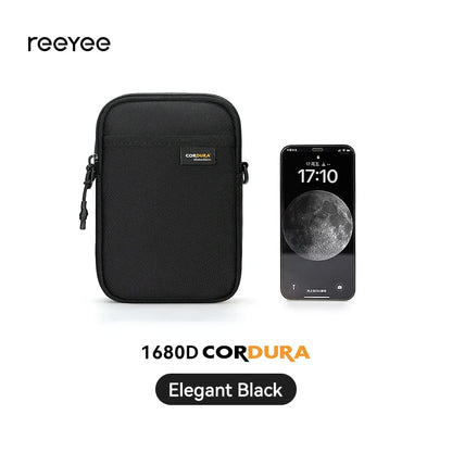 ReeYee Waterproof Crossbody Phone Bag, 1L Compact Lightweight Sling Pack, Durable Cordura Anti-Scuff Shoulder Handbag