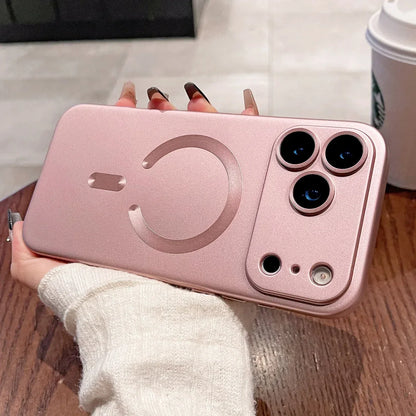 Metallic Paint MagSafe Soft Case for iPhone Wireless Charge