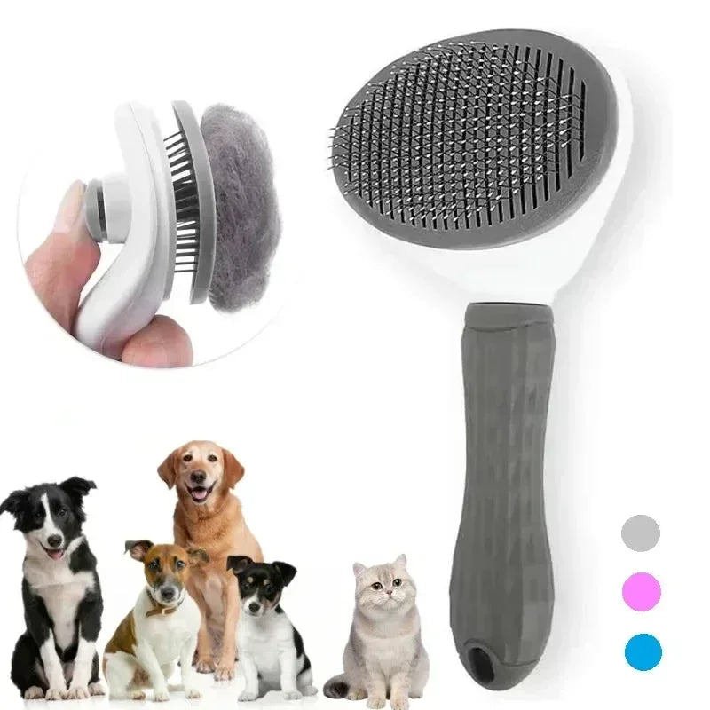 Pet Dog Brush Cat Comb Self Cleaning Pet Hair Remover Brush For Dogs Cats Grooming Tools Pets Dematting Comb Dogs Accessories - Urbizia
