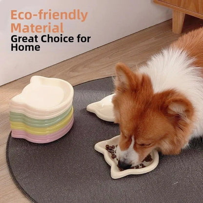 4-Color Anti-Black-Nose Pet Bowl Premium Cat Food Dish for Dwarf Cats Frozen Meal Canned Snack Plate Home Use Pet Bowl