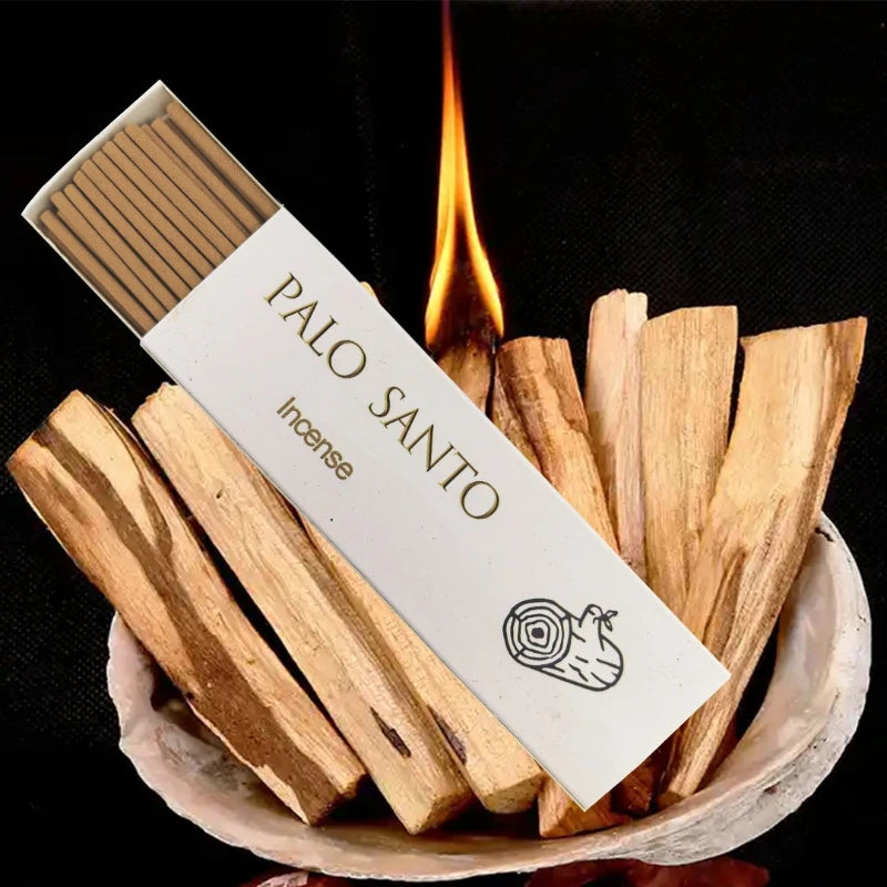 30 Sticks High-Grade Palo Santo Incense White Sage Cedar Coffee Home Fragrance Natural Aromatherapy Suitable for Yoga Meditation
